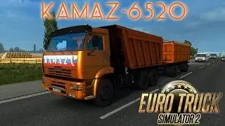 Euro Truck Simulator 2. Мод: КАМАЗ-6520+прицеп СЗАП. (Ссылка на мод в описании)