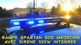 Rampe lumineuse Spartan avec sirène 100W intégrée