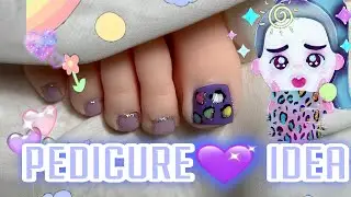 COMO HACER PEDICURE PARA VERANO COLOR MORADO IDEA💜