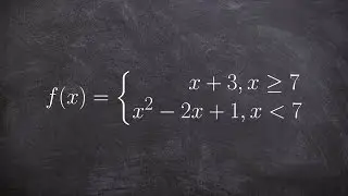 Evaluate the limit of a piecewise function using left and right hand limits