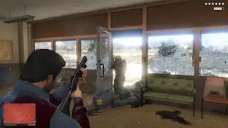 GTA V [R.D.E. 4.0.4 Expanded & Enhanced] - Sandy Shores Sheriff’s Station Shootout + 10 Star Escape