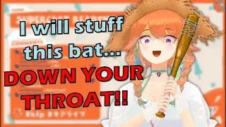 Kiara beats a KFP employee with a bat
