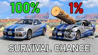 Realistic Survival Chance Crash Testing Ep.200 | BeamNG.drive