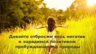 Давайте отбросим весь негатив и зарядимся позитивом пробуждающей природы