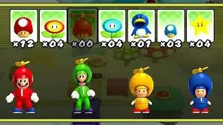 New Super Mario Bros. Wii – 4 Player World 7 Walkthrough Co-Op
