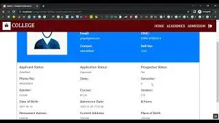 College Admission Management System in PHP Application Projects