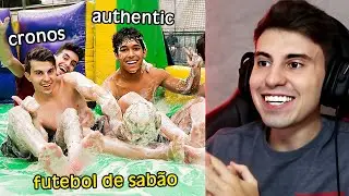 TENTE NÃO RIR COM AUTHENTIC GAMES | Desafio do futebol de sabão!