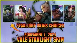 November 2021 Choose Your Starlight Skin Rewards | Vale Starlight Skin November 2021 + Emote | MLBB