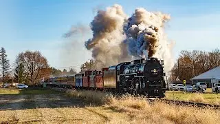 Sunny Skies + Freezing Temps = Big Steam! Chasing Pere Marquette 1225