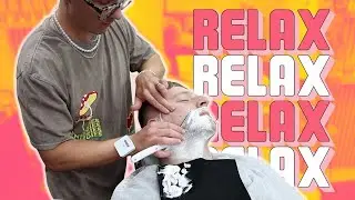 🎧ASMR🎧 London Barber 💈 Relaxing Hot Towel Shave 🪒