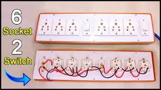 वायरिंग घर बैठे करे | How to make electric Extension board | 6 Socket 2 Switch | हिंदी में