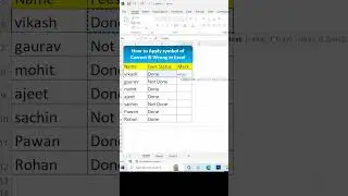 Insert Check Mark Symbol in Excel 🔥|