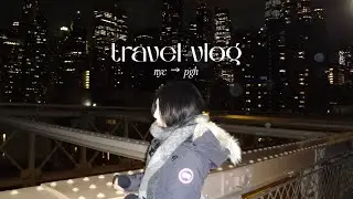 travel vlog; (nyc → pgh), cafe hopping, going back to uni, lots of studying, late night side quests