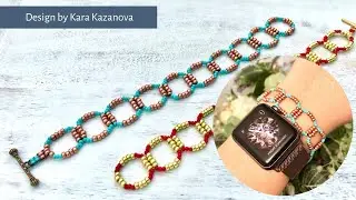 Dora Bracelet Tutorial | Beading Tutorial for Beginners | Beaded Bracelet with Czech Beads