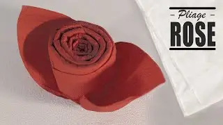 Pliage de serviette Noel: Bouton de Rose