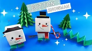 Origami Snowman Button ~ Paper Fidget Toys
