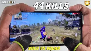 44 kills in br ranked solo vs squad gameplay 3 finger mobile player