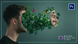 How To Create a Plant Face Effect In Photoshop | Adobe creative craft | #Photoshop #tutorial