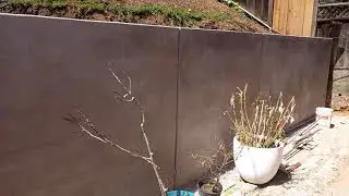 Veterans concrete,...new concrete retaining wall @ 96% cure