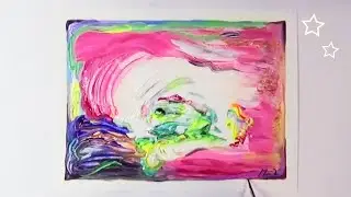Easy Abstract 😃 Acrylic Painting for Beginners / Quick Art / Short Demo