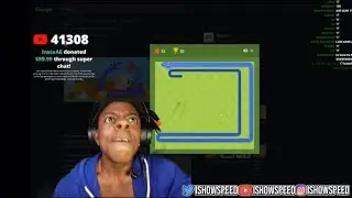 IShowSpeed Plays Snake Beats His High Score Then Breaks His Setup😡😤