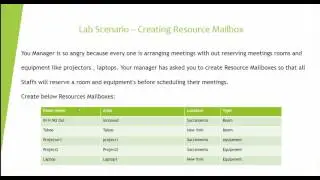 Creating Resources Mailboxes in Exchange Server 2016