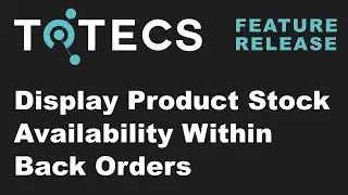 Display Stock Availability Within Back Order Product Lines   - TOTECS 16.02 Platform Release