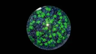 C4D + Redshift Particle swirl inside a sphere