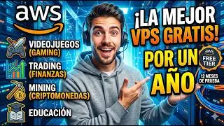 Amazon AWS - La mejor VPS gratis por un año para videojuegos, trading, mining, educacion