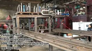 Автоматизированная линия подачи литейных форм. Otomatik dökümhane kalıp teslim hattı.