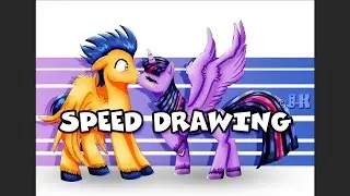 Speed Drawing_Flash Sentry and Twilight Sparkle