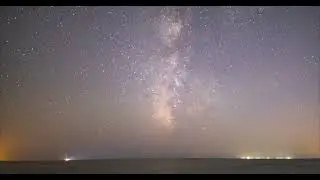Bakının Xəzər rayonunun səmasında Süd Yolu. Abşeron Milli Parkı. Milky Way Absheron National Park