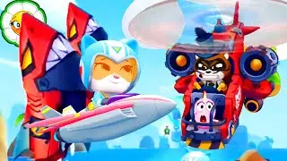 Talking Tom Sky Run #6 Анджела-пилот, Ударные ракеты и Ускорения! На весь экран! 37-38 уровни