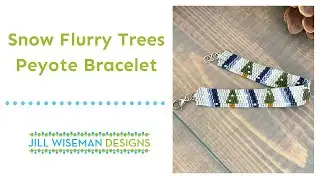 Free Project: Snow Flurry Trees 2-Drop Peyote Bracelet by Danielle Wickes (Delica beads)