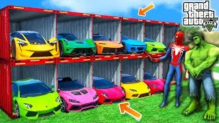 GTA Cars Challenge Compilation | Spiderman, Hulk SuperCars Challenge Overcome Obstacles 