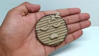 how to make a 😴 Emoji in cardboard