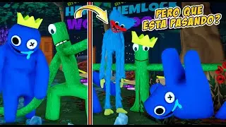 😱Huggy Wuggy SE COMERÁ a BLUE Y GREEN? RAINBOW FRIENDS vs Poppy Playtime Forever ROBLOX