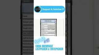 Cara Membuat Listpicker & Datepicker 