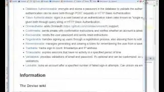 Day 21 - Ruby on Rails 3.2.8 - Authentication with the Devise Gem