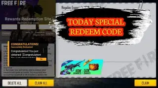 AUG and Gloo wall skin redeem code in tamil || Today redeem code