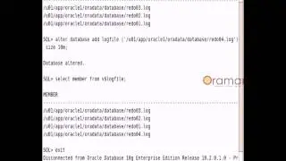 how to create redolog files and clean the redo log files