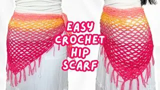 EASY crochet skirt & swimsuit mesh wrap  tutorial for BEGINNERS (any size!)🌺 crochet beach cover up