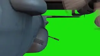 Aeroplane flying on green screen