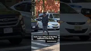 Bradley Cooper walking in the West Village neighborhood of New York City