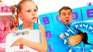 Nastya ve babası okul öncesi çocuklar için ABC öğreniyor – Çocuklar için video derlemesi