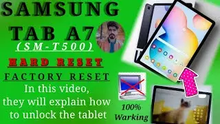 Samsung Tab A7 Hard Reset || How To Remove Screen Lock Samsung Tab A7 (SM-T500)