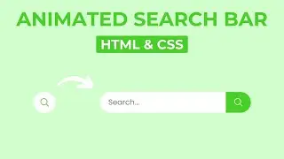 Animated Search Bar Using HTML & CSS