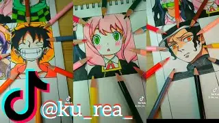 Tiktok Drawing Anime Characters Pt1 @ku_rea_