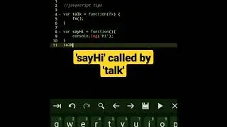 sayHi called by talk | callback function | javascript tutorial 