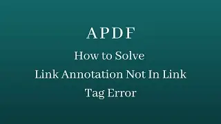 How to Solve Link Annotation Not In Link Tag Error